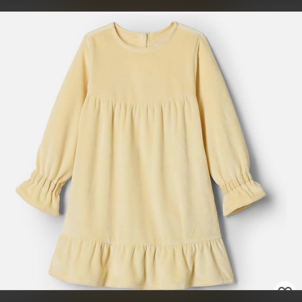 NWT 4T Amazon Essentials Kids Dress in yellow - velvet